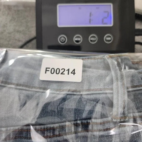 No Boundaries Jeans Womens 0 Juniors Blue Low Rise Flare Leg Cargo Stretch Denim - Picture 12 of 12